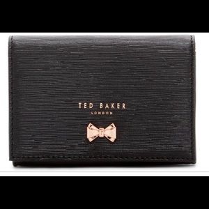 Ted Baker Black Wallet Rose Gold Pink Bow Myah